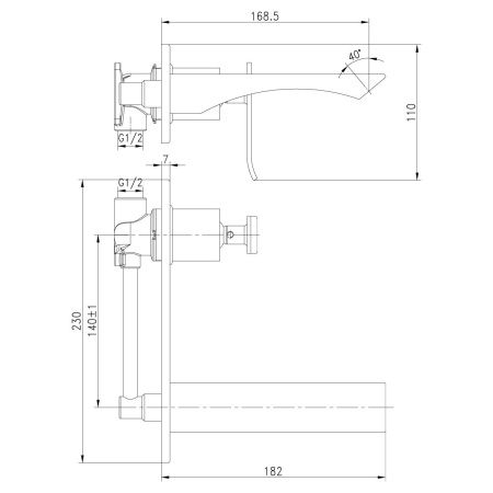 Смеситель Lemark Contest LM5826CW для раковины, встраиваемый