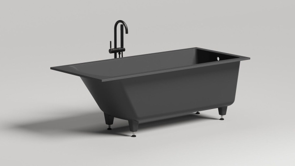 Ванна встраиваемая Salini CASCATA 170x70 покраска по RAL полностью, S-Stone, матовый 104423MF