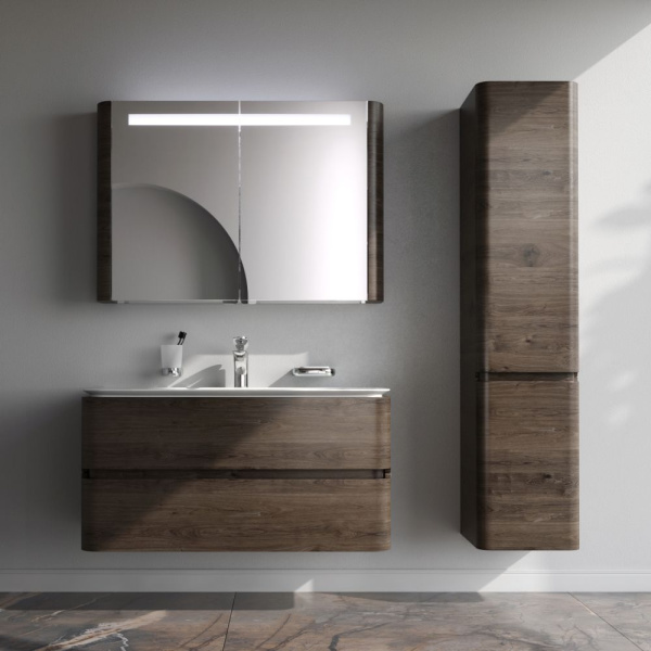 M30FHX1002TF Sensation База под раковину AM.PM, подвесная, 100 см, ящики, табачный дуб
