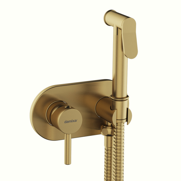 214000000 Option Смеситель Damixa монтируемый в стену, с гигиеническим душем, бронза