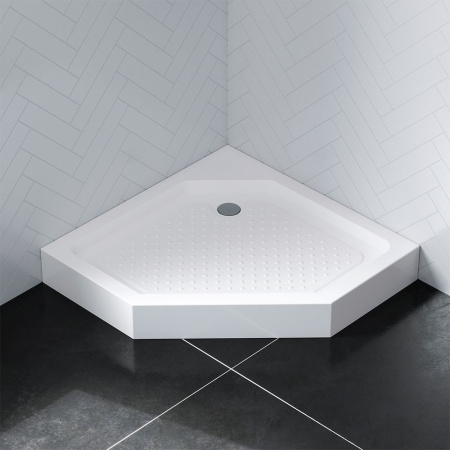 W90T-405-090WT Gem Душевой поддон AM.PM 5-угольный 90х90, с сифоном