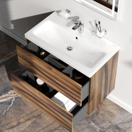 M90FHX0752HF Gem База под раковину AM.PM, подвесная, 75 см, 2 ящика, орех