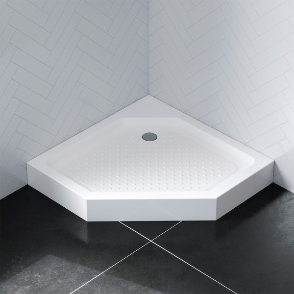 W90T-405-090WT Gem Душевой поддон AM.PM 5-угольный 90х90, с сифоном