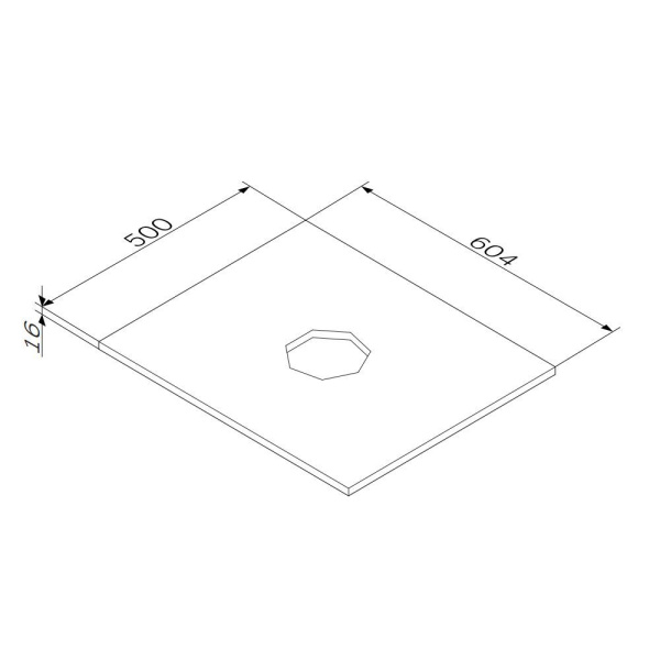 M8FST0600WM Func Столешница AM.PM, 60 см, цвет белый матовый