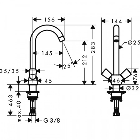 Смеситель для мойки Hansgrohe Logis 71280000