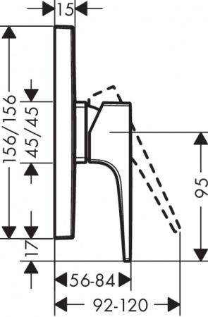 Смеситель для душа Hansgrohe Metropol 74565000