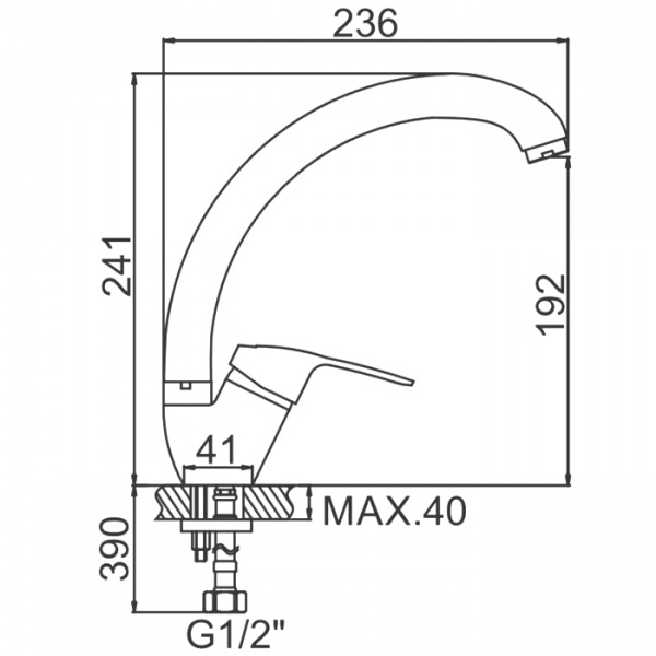 Смеситель для мойки Ledeme H37 L4137-B