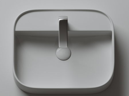 Умывальник чаша накладная прямоугольная Ceramicanova Element 550*450*110мм, Белый, CN6034