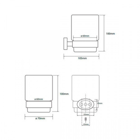 Стакан Bemeta OVAL 118410011