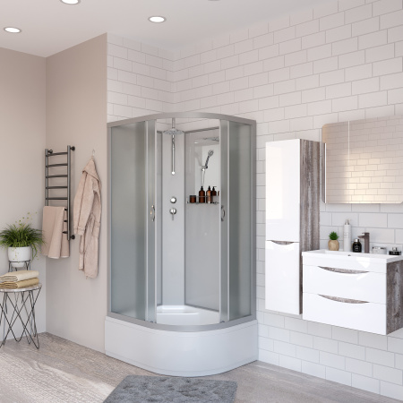 Душевая кабина Niagara Classic NG-2308-14BKT (90х90х210) высокий поддон(40см),стекло матовое