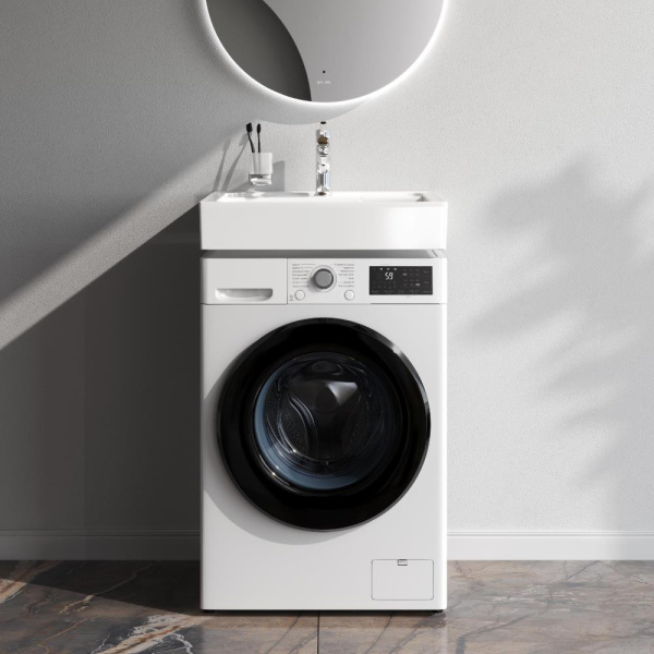 M85WCC0601WG050 X-Joy, Раковина над стиральной машиной AM.PM, керамическая, 60x50 см, белый глянец