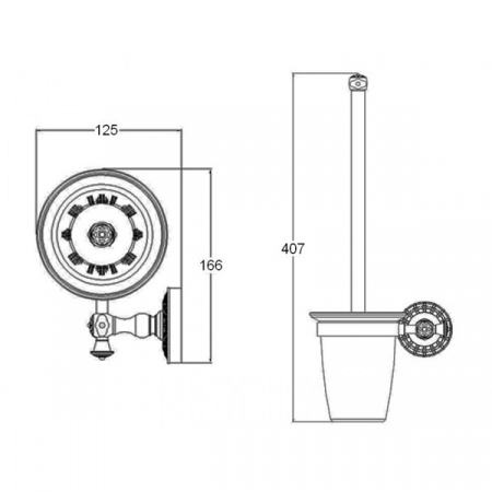Ёршик для ванной комнаты ZorG AZR 10 BR