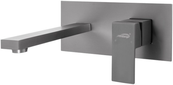 Смеситель встраиваемый для раковины Hansberge H688 Графит