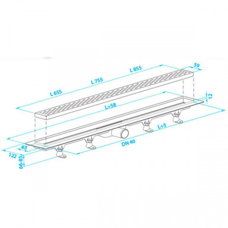 Душевой трап Plast Brno DESIGN 1 SZE1390