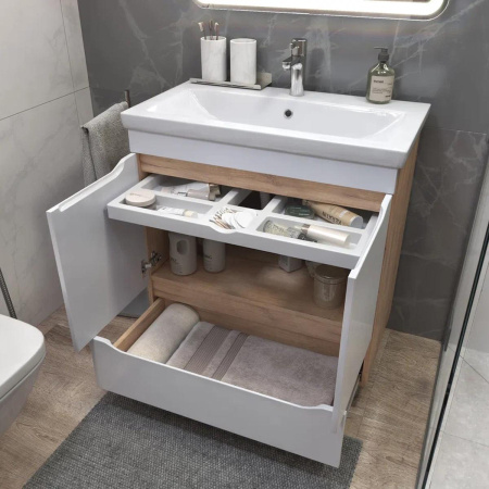 Тумба под раковину напольная VIGO Grani 286 дуб золотой, 80 см