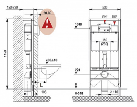 Унитаз подвесной с инсталляцией пэк Roca Mateo 7893100010