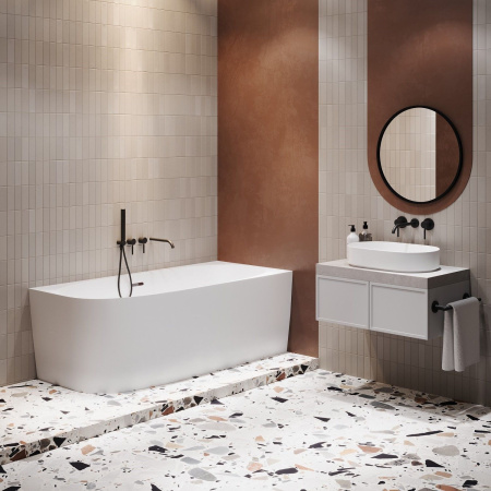 Акриловая ванна в наборе 4 в 1: пристенная ванна (правый разворот), каркас, экран, слив-перелив Wellsee Belle Spa 2.0 235803003