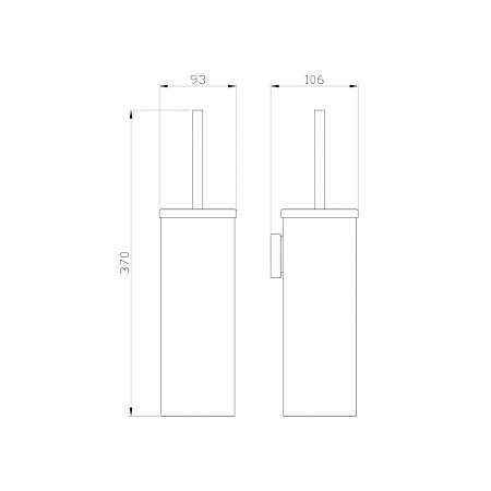 Туалетный ершик в комплекте WONZON & WOGHAND, Хром (WW-8119)