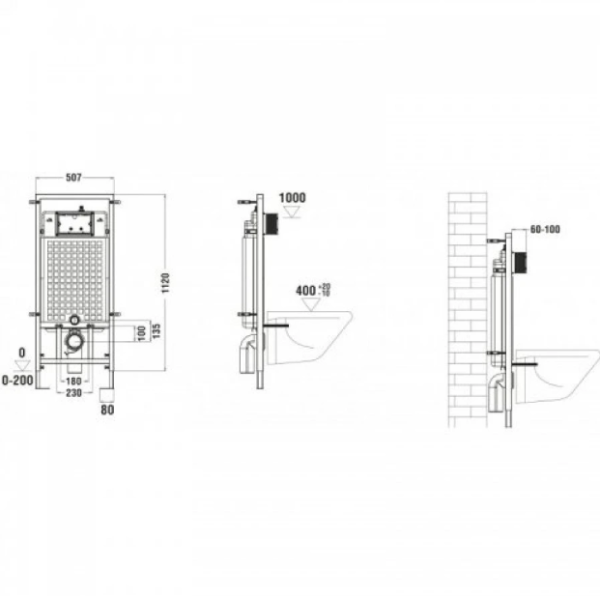 Унитаз с инсталляцией WeltWasser MARBERG 507 + ROTBACH 004 GL-WT + MAR 507 RD