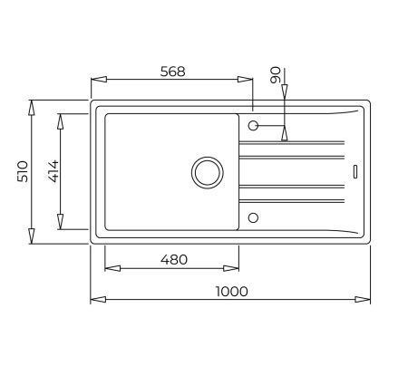 Кухонная мойка TEKA STONE 60 L-TG 1B 1D CARBON 115330008