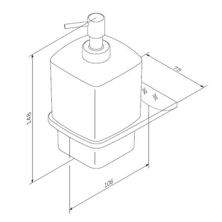 Стеклянный диспенсер для жидкого мыла AM.PM Inspire 2.0 A50A36900 с настенным держателем