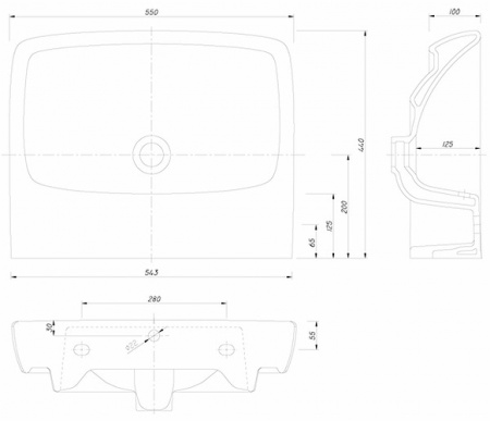 Умывальник Kolo Nova Pro M31056000 55 cм