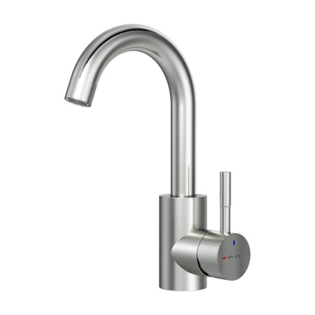 F85B02711  X-Joy S Смеситель для умывальника AM.PM с поворотным изливом, сатин