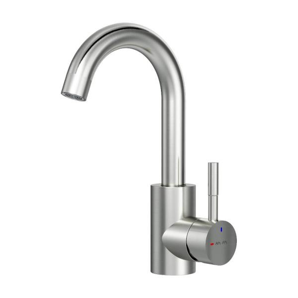 F85B02711  X-Joy S Смеситель для умывальника AM.PM с поворотным изливом, сатин