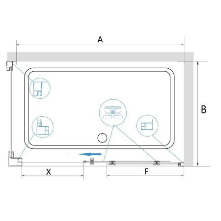 Душевой уголок RGW CL-48B (CL-14B + Z-050-1B) 32094893-014 130х90х185 см, черный