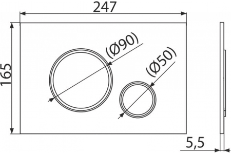 Кнопка смыва AlcaPlast M776 белый/хром