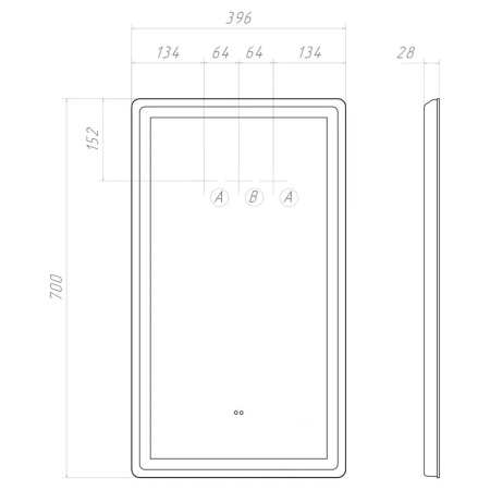 Зеркало VIGO Geometry Classic 400