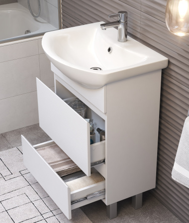 Тумба под раковину напольная VIGO Wing tn.WIN.BAL.60.2Y белый, 60 см