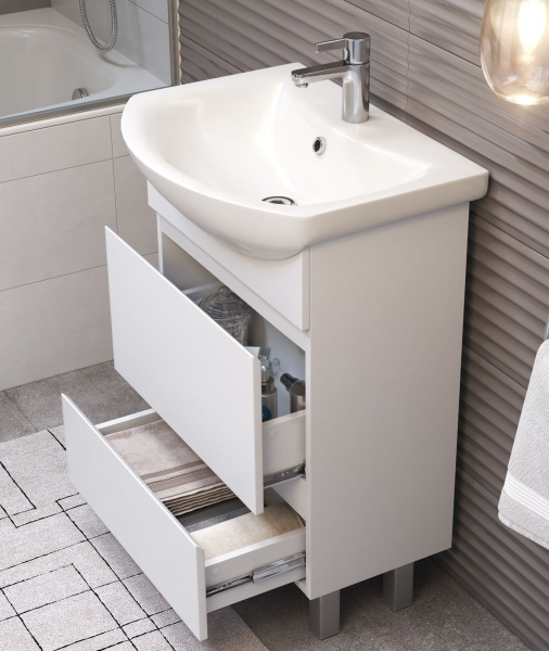 Тумба под раковину напольная VIGO Wing tn.WIN.BAL.60.2Y белый, 60 см