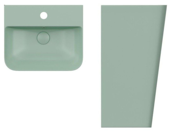 Раковина ISVEA Sott'Aqua напольная 500*420*830 цвет мятно-зеленый матовый 10SQ37001SV-2T
