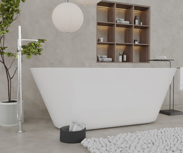 Ванна AQUAme акриловая отдельностоящая AQM3501GW