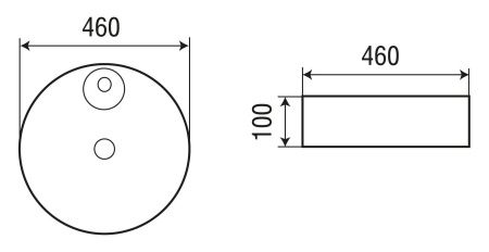 Раковина накладная WeltWasser WW ELBACH 3204 460х460х100