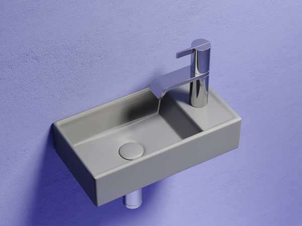 Умывальник подвесной прямоугольный Ceramicanova Element 407*217*100, антрацит матовый, CN6051LMH