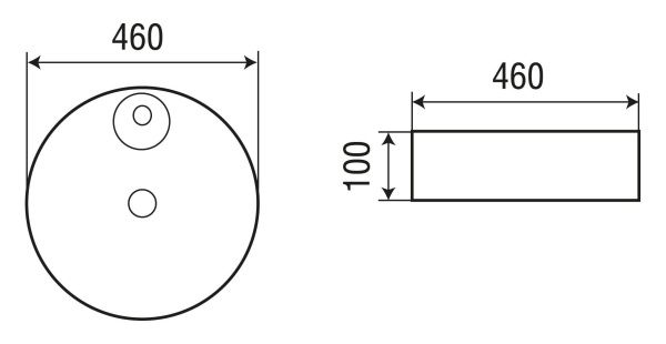 Раковина накладная WeltWasser WW ELBACH 3204 460х460х100