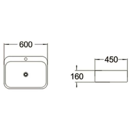 Раковина SantiLine SL-2108 60х45 белая