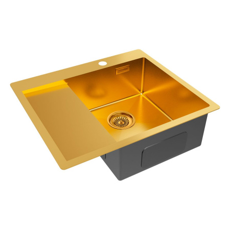 Мойка Paulmark KRONER 59F PM225951-BGR 510х590х200 мм, нержавеющая сталь, брашированное золото