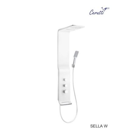 Панель SELLA W душевая из нержавеющей стали Cerutti SPA CT8988, цвет белый