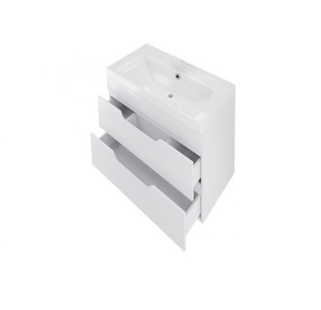 Тумба подвесная Toppus Satin 60 9811.004, белый глянец, с умывальником Fest