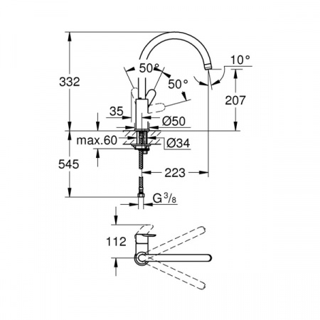 Смеситель для мойки Grohe Bauedge 31367001