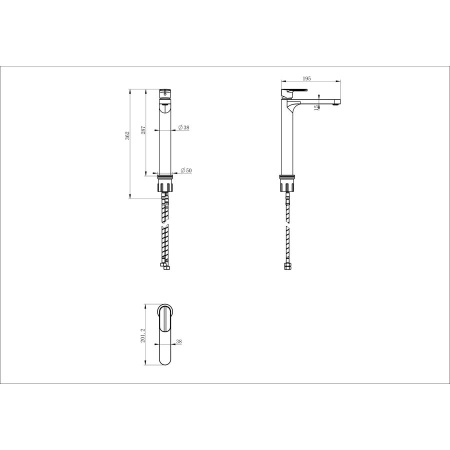 Смеситель для раковины высокий WONZON & WOGHAND, Хром (WW-H1034-CR)