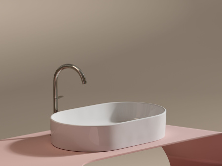 Умывальник чаша накладная овальная Ceramicanova Element 608*385*122мм, Белый, CN6048