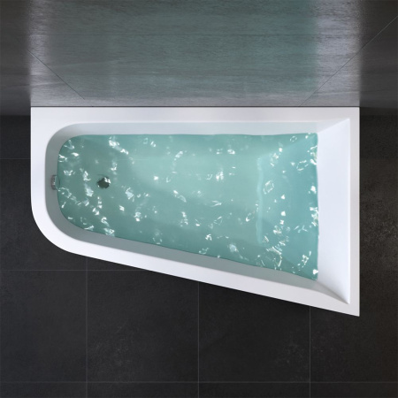 W72A-160R100W-A2 Ванна акриловая AM.PM spirit  ассиметричная 160x100, без слива/перелива, правосторонняя