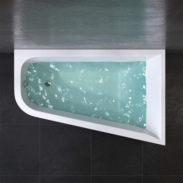 W72A-160R100W-A2 Ванна акриловая AM.PM spirit  ассиметричная 160x100, без слива/перелива, правосторонняя