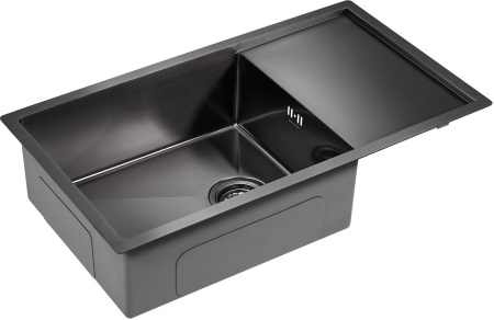 Мойка Paulmark GERBERG 78F UNI PM217844-GM 440х780х200 мм, нержавеющая сталь, вороненая сталь
