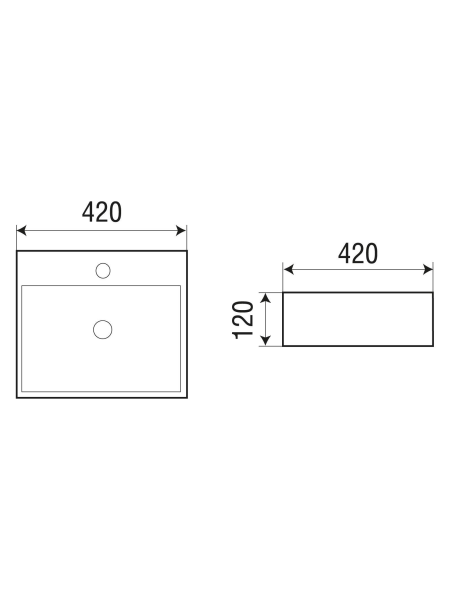 Раковина накладная WeltWasser WW SK ELBACH 2177 MW