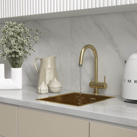 Кухонная мойка Reflexion Como RX2038GD брашированное золото